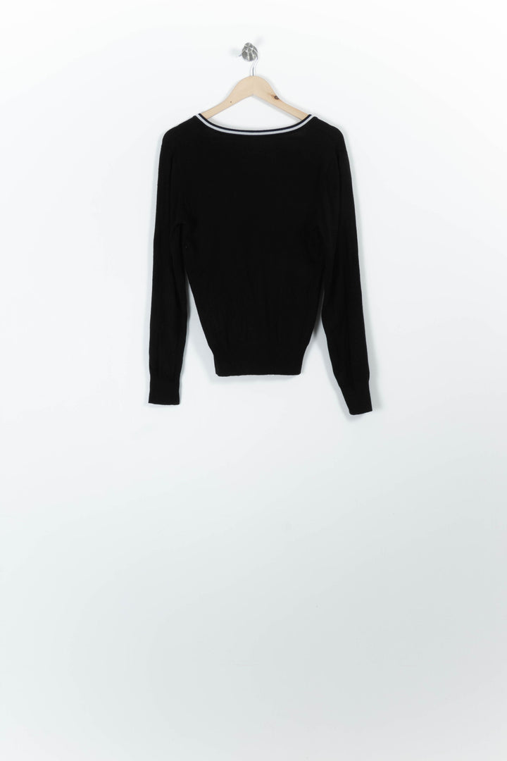 Pull Noir et Blanc - Taille XL/42 de la marque Caroll | PARAD96237 - Vendu par Paradigme - Image 4