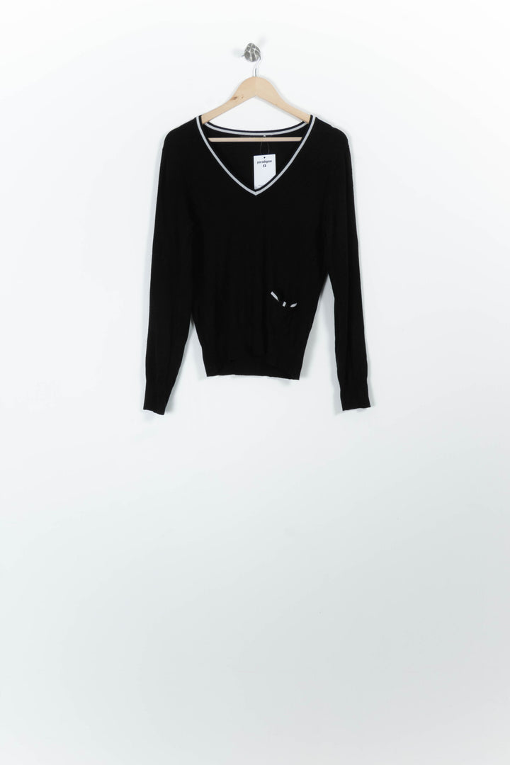 Pull Noir et Blanc - Taille XL/42 de la marque Caroll | PARAD96237 - Vendu par Paradigme - Image 2