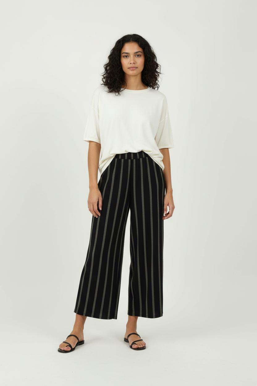 Pantalon Large Noir et Gris - Taille XS/34 de la marque La Fée Maraboutée | PARAD96242 - Vendu par Paradigme - Image 1