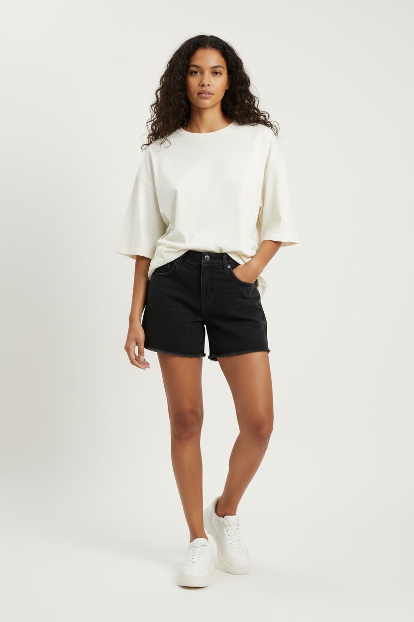 Short en Jean Noir - Taille S/36 de la marque Kookai | PARAD96249 - Vendu par Paradigme - Image 1