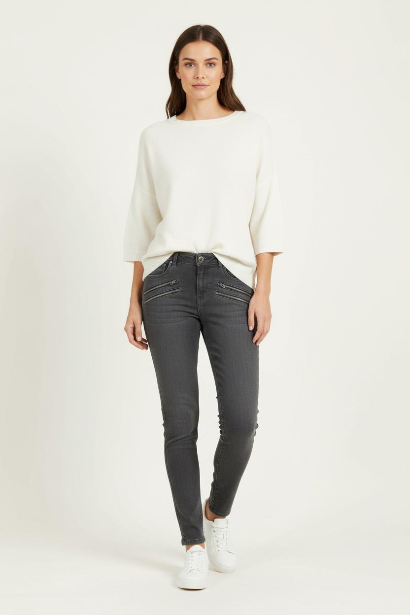 Jean Skinny Gris - Taille L/40 de la marque Sud express | PARAD96252 - Vendu par Paradigme - Image 1