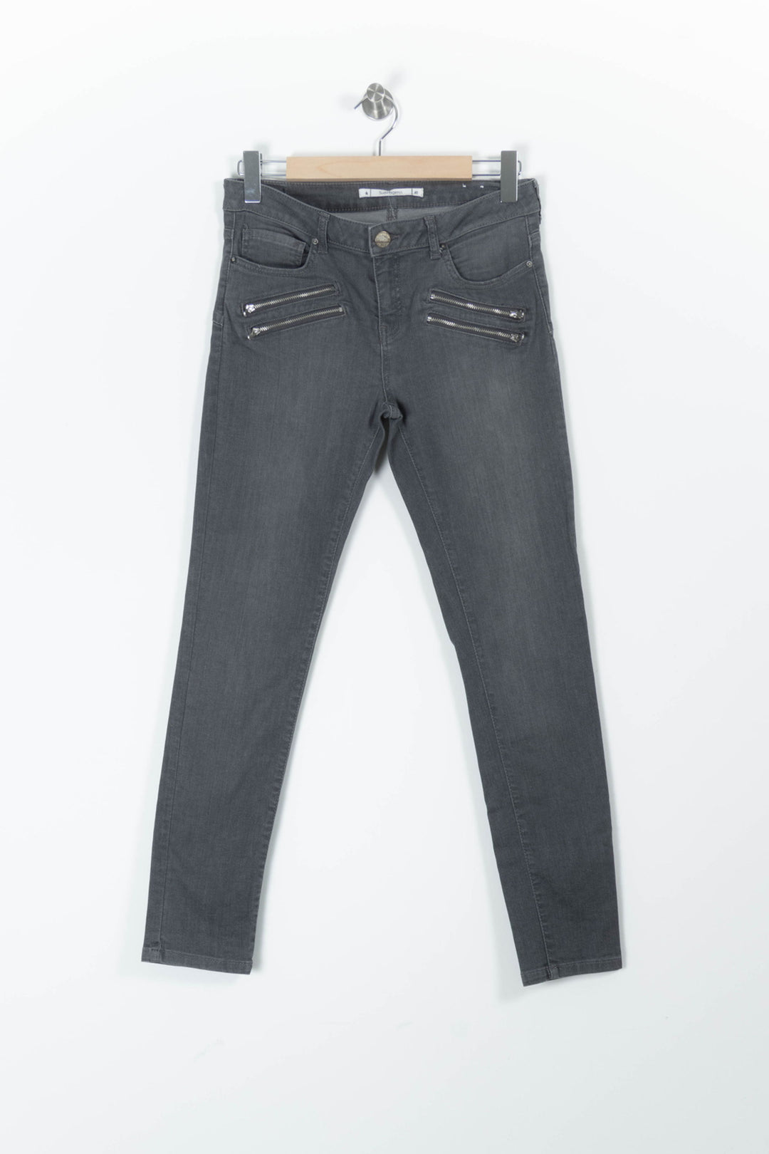 Jean Skinny Gris - Taille L/40 de la marque Sud express | PARAD96252 - Vendu par Paradigme - Image 2