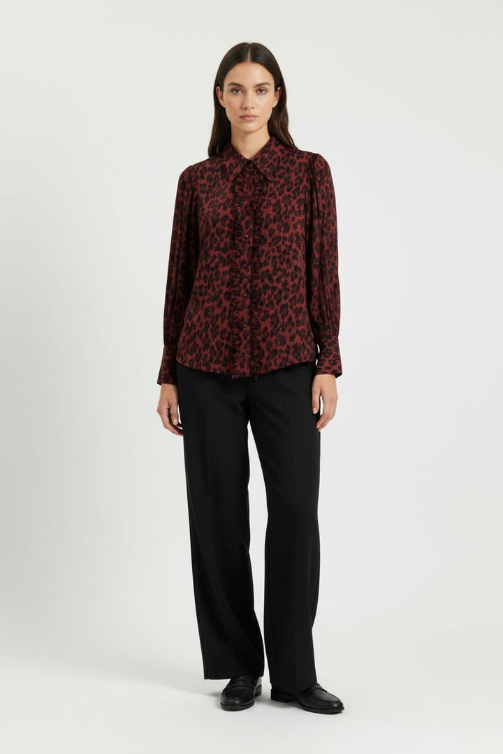Chemise Bordeaux et Noire - Taille M/38 de la marque The Kooples | PARAD96263 - Vendu par Paradigme - Image 1