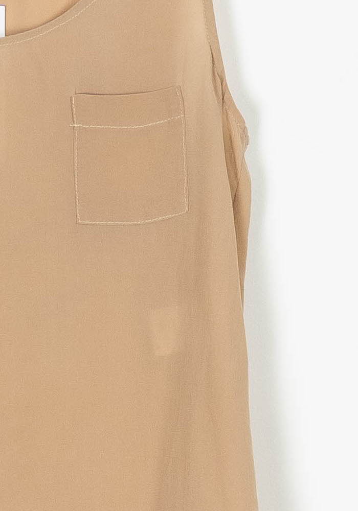 Débardeur Beige - Taille S/36 de la marque Tara Jarmon | PARAD96268 - Vendu par Paradigme - Image 3
