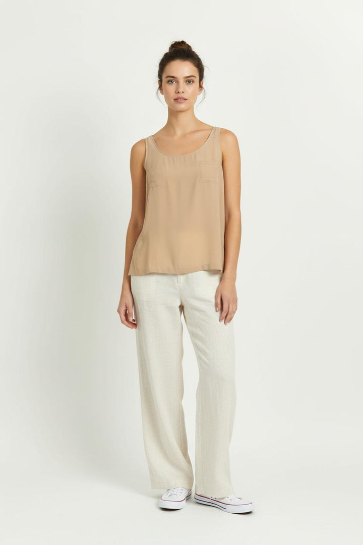 Débardeur Beige - Taille S/36 de la marque Tara Jarmon | PARAD96268 - Vendu par Paradigme - Image 1
