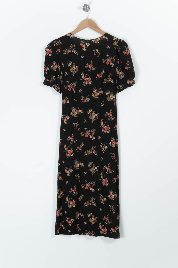 Robe Longue Noire et Fleurie - Taille XS/34 de la marque Petite Mendigote | PARAD96276 - Vendu par Paradigme - Image 4