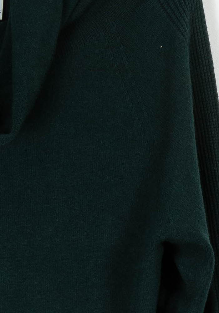 Pull Col Châle Vert - Taille L/40 de la marque La Fée Maraboutée | PARAD96279 - Vendu par Paradigme - Image 3