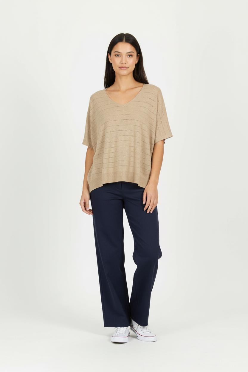 Pull Beige - Taille S/36 de la marque La Fée Maraboutée | PARAD96280 - Vendu par Paradigme - Image 1