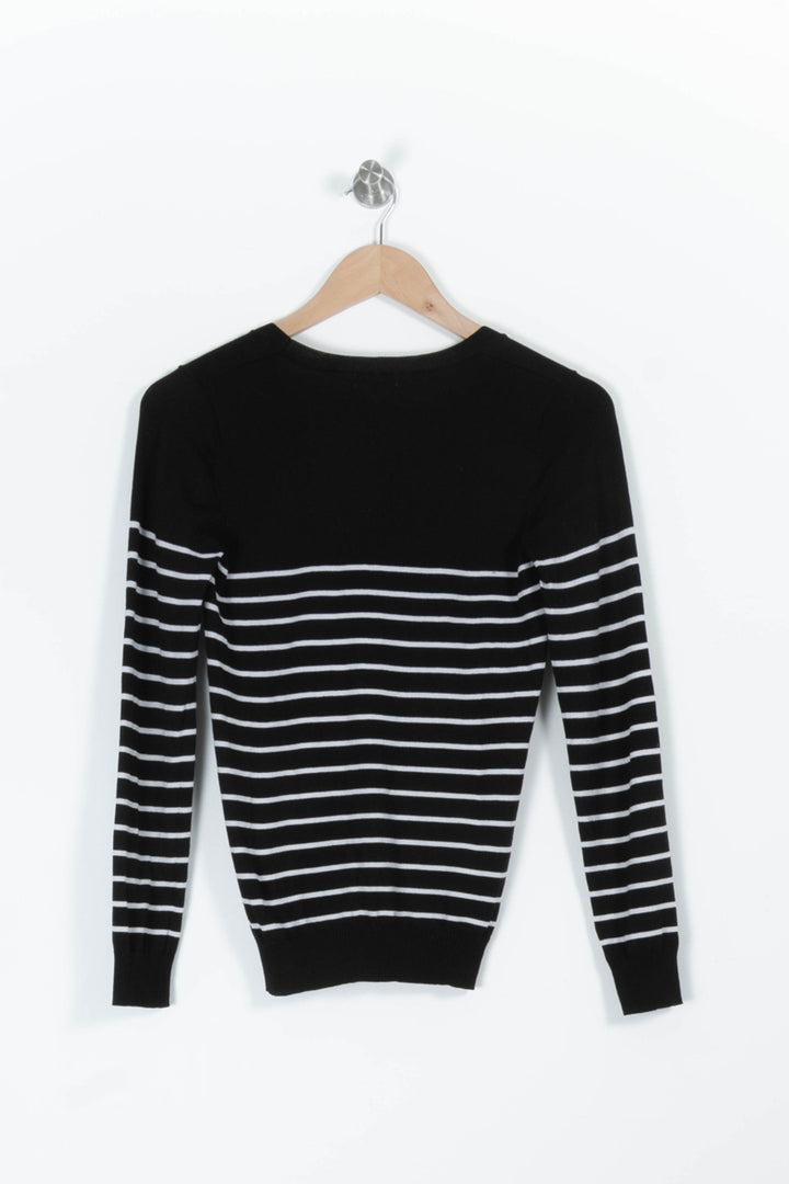 Pull Noir et Blanc - Taille XS/34 de la marque Maison 123 | PARAD96282 - Vendu par Paradigme - Image 4