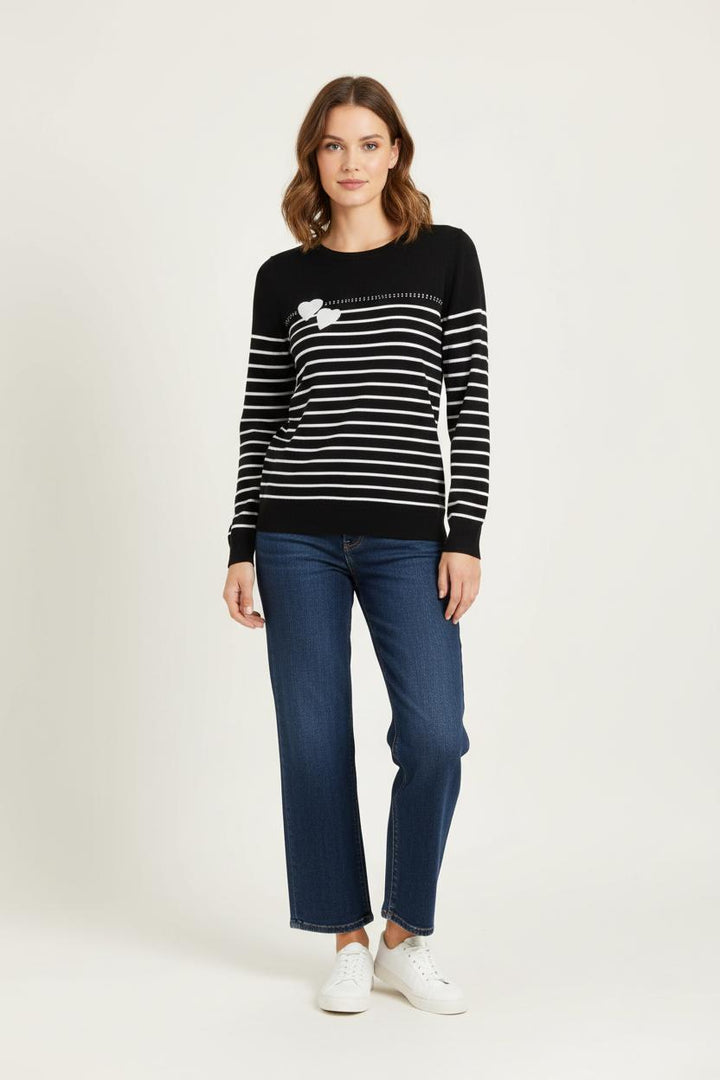 Pull Noir et Blanc - Taille XS/34 de la marque Maison 123 | PARAD96282 - Vendu par Paradigme - Image 1
