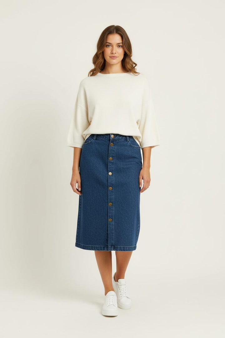 Jupe Midi Bleu - Taille S/36 de la marque Galeries Lafayette | PARAD96286 - Vendu par Paradigme - Image 1