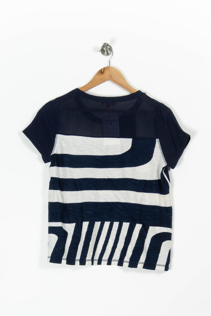 Tee-shirt Bleu et Blanc - Taille S/36 de la marque Derhy | PARAD96287 - Vendu par Paradigme - Image 4