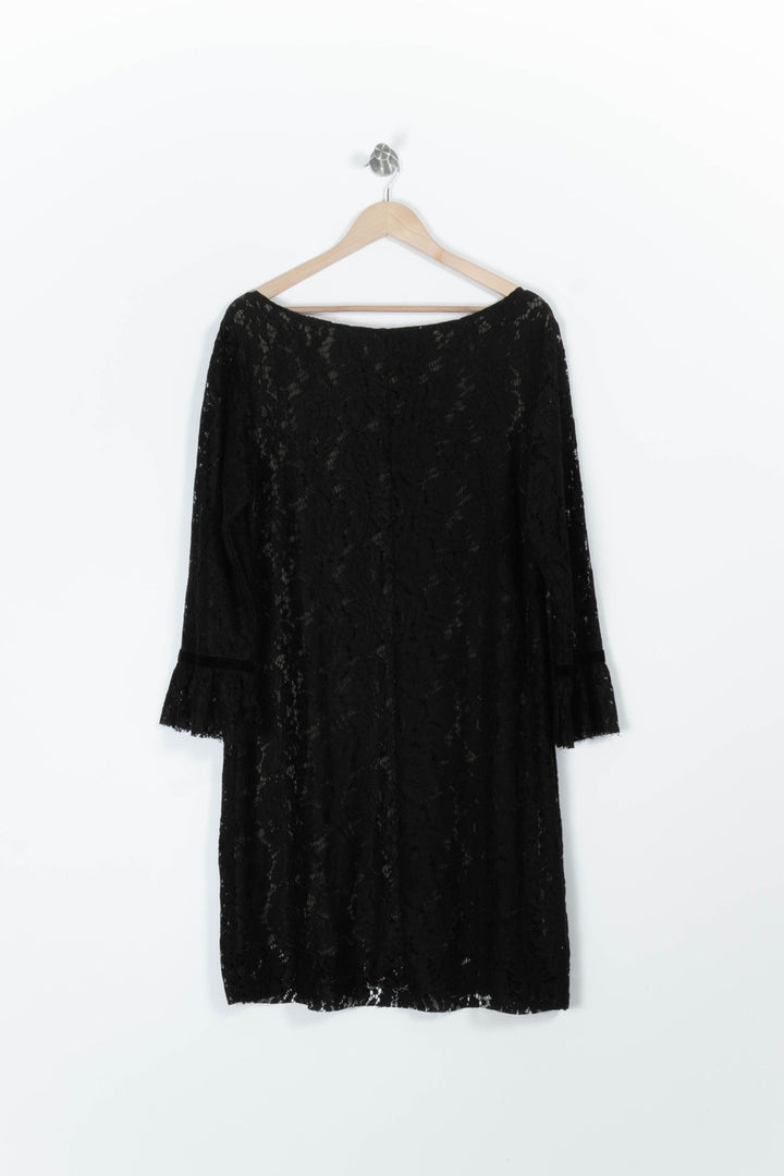 Robe Dentelle Noire - Taille L/40 de la marque La Fée Maraboutée | PARAD96288 - Vendu par Paradigme - Image 4
