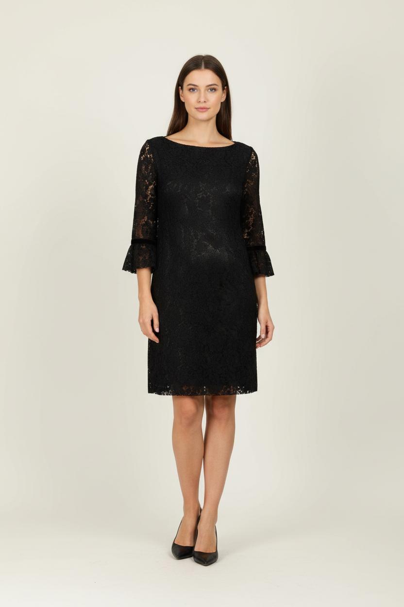 Robe Dentelle Noire - Taille L/40 de la marque La Fée Maraboutée | PARAD96288 - Vendu par Paradigme - Image 1