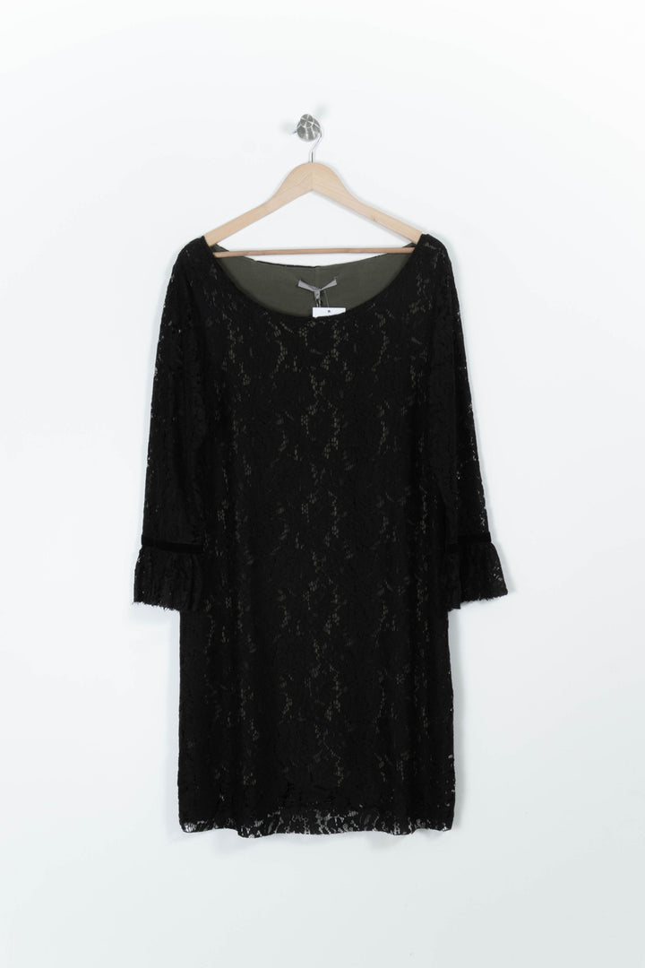 Robe Dentelle Noire - Taille L/40 de la marque La Fée Maraboutée | PARAD96288 - Vendu par Paradigme - Image 2