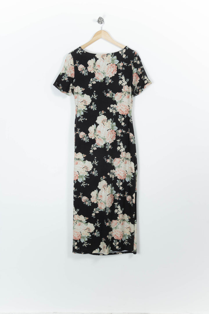 Robe longue noire et fleurie - Taille L/40 de la marque Sézane | PARAD96301 - Vendu par Paradigme - Image 4