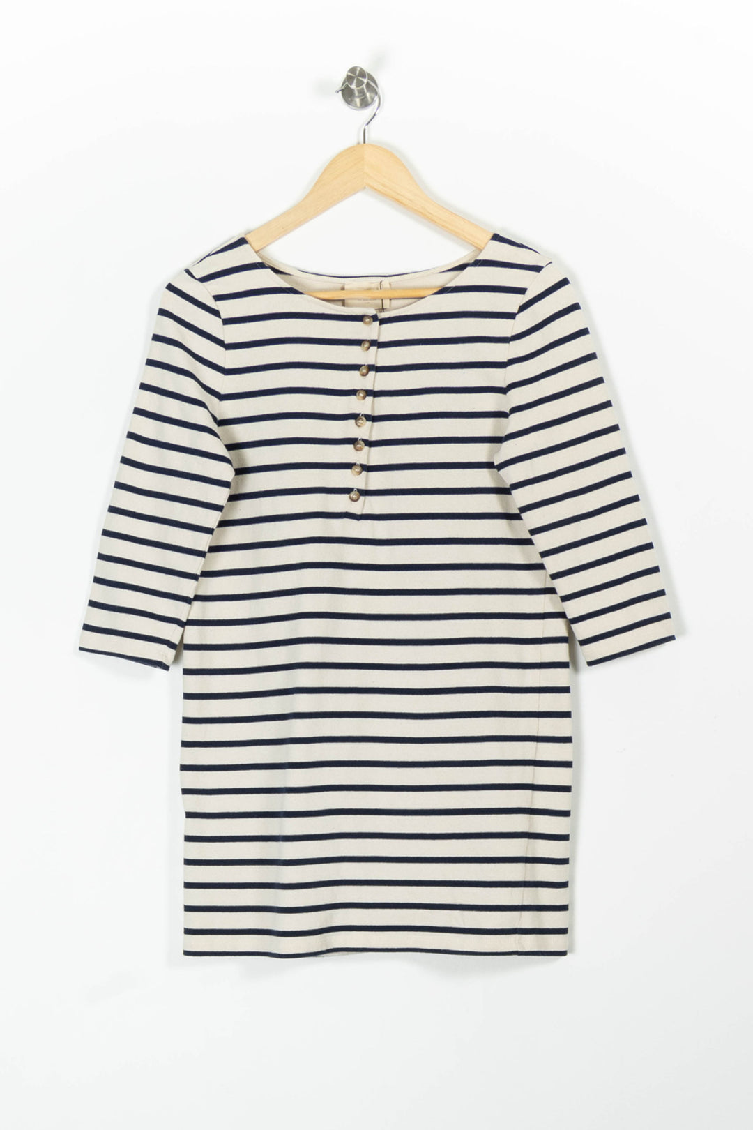 Robe Courte Rayée Blanche et Marine - Taille M/38 de la marque Sézane | PARAD96312 - Vendu par Paradigme - Image 2
