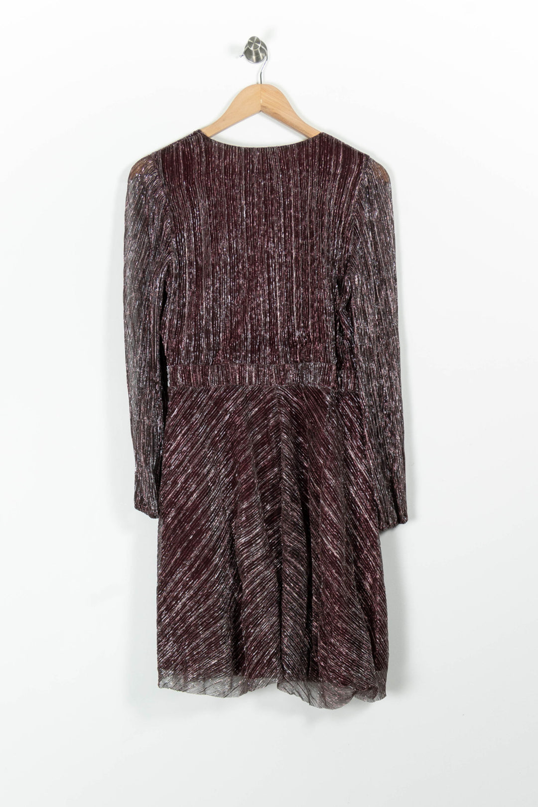 Robe Plissée Bordeaux - Taille XL/42 de la marque Maison Lemoine | PARAD96318 - Vendu par Paradigme - Image 4