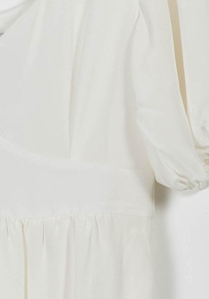 Robe Empire Blanche - Taille L/40 de la marque Maison Lemoine | PARAD96320 - Vendu par Paradigme - Image 3