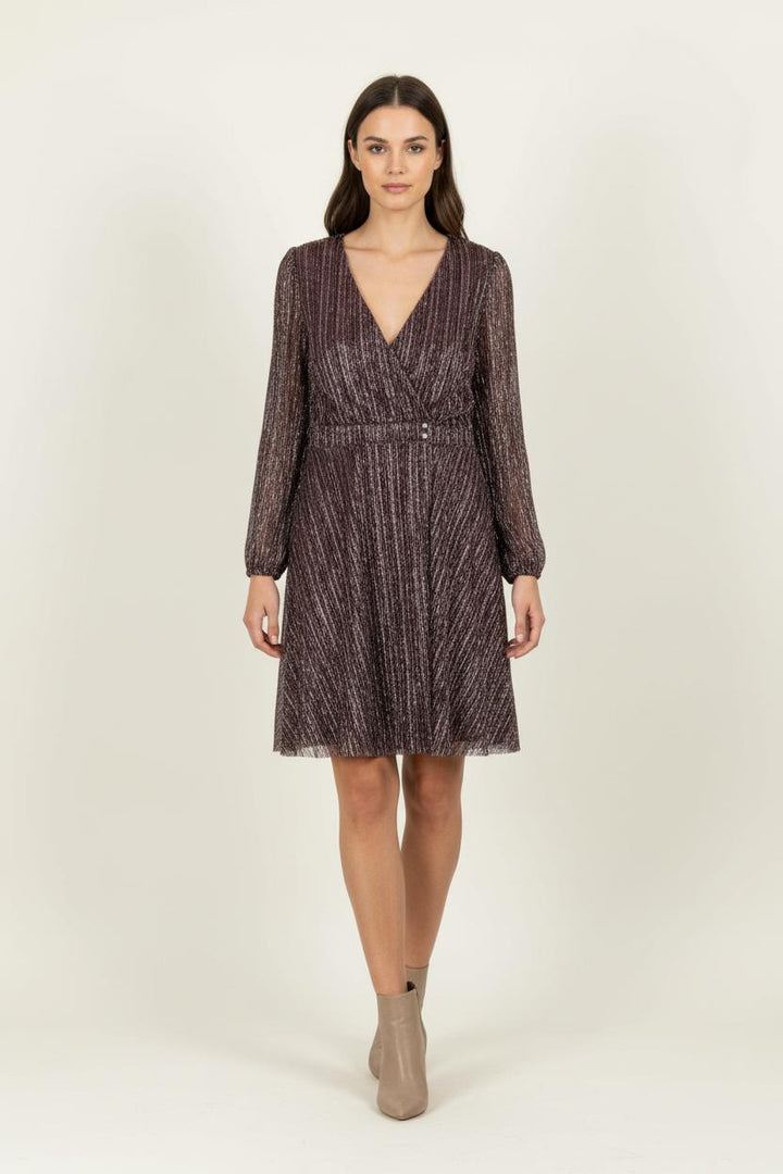 Robe Plissée Bordeaux - Taille L/40 de la marque Maison Lemoine | PARAD96321 - Vendu par Paradigme - Image 1