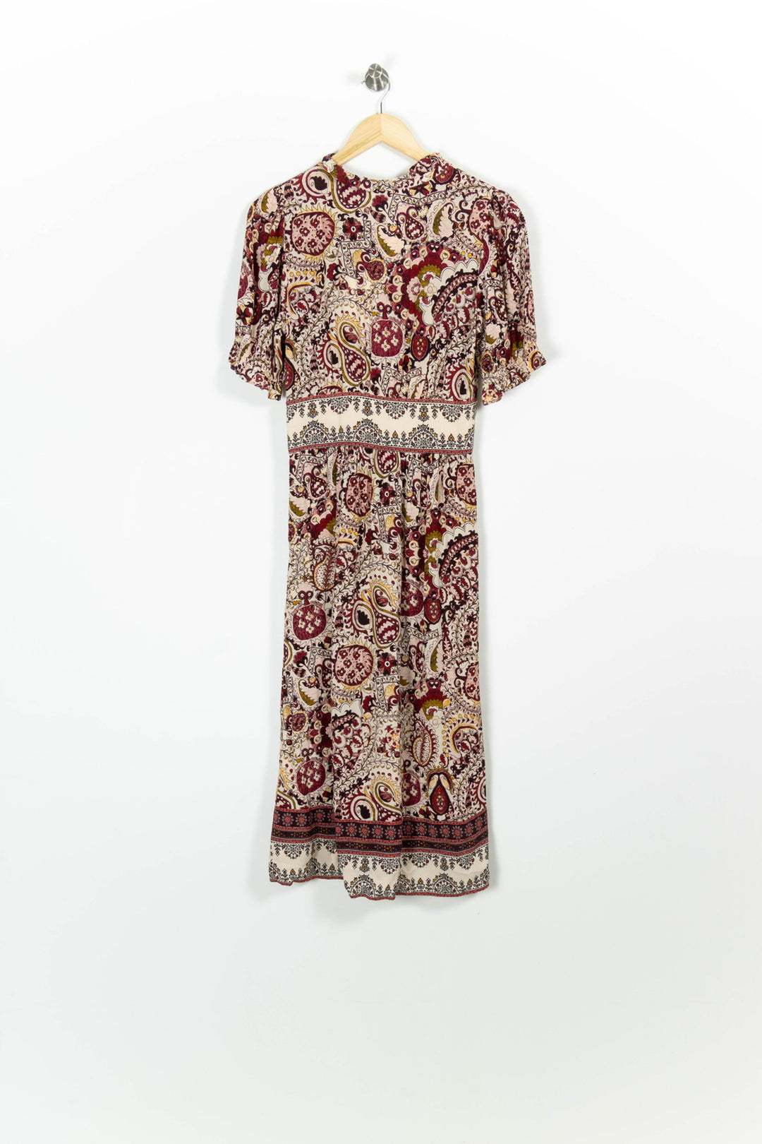 Robe Longue Beige et Bordeaux - Taille XS/34 de la marque ba&sh | PARAD96323 - Vendu par Paradigme - Image 4