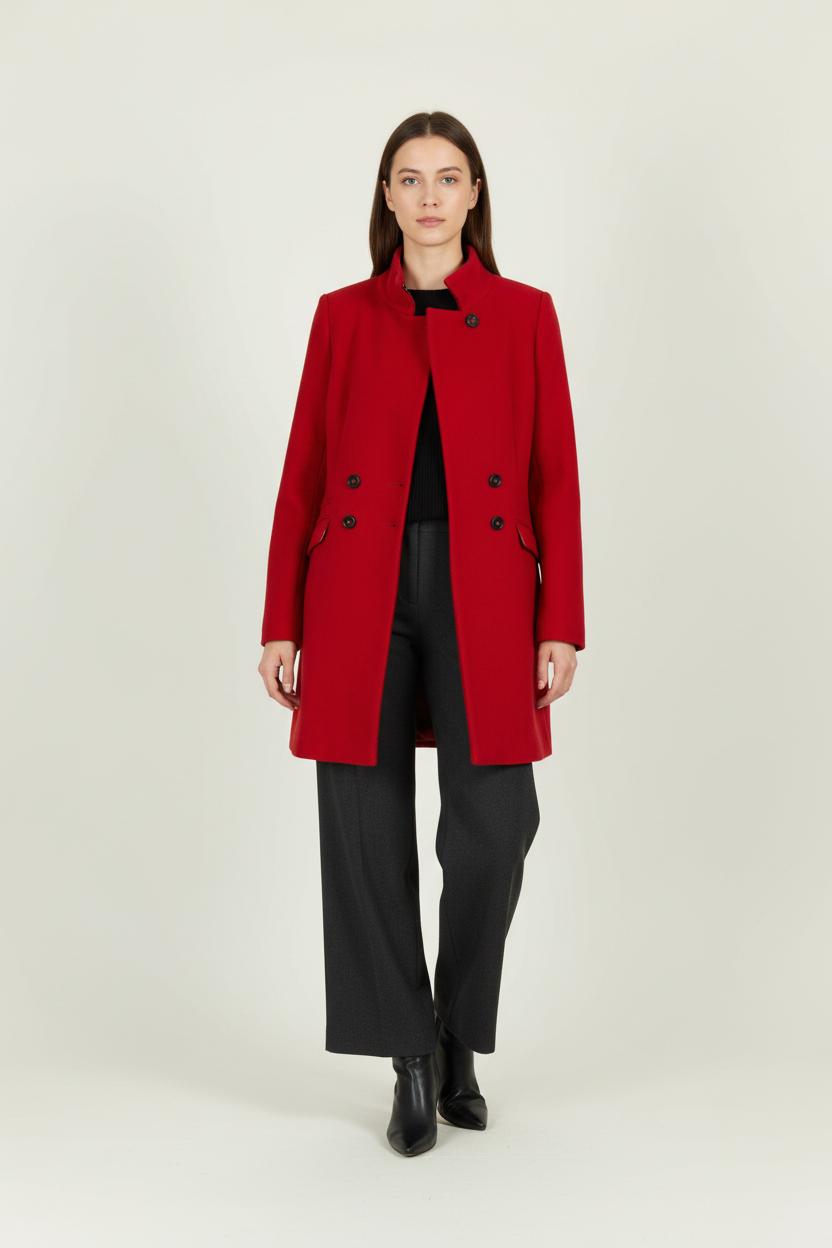 Manteau Rouge - Taille M/38 de la marque Caroll | PARAD96329 - Vendu par Paradigme - Image 1