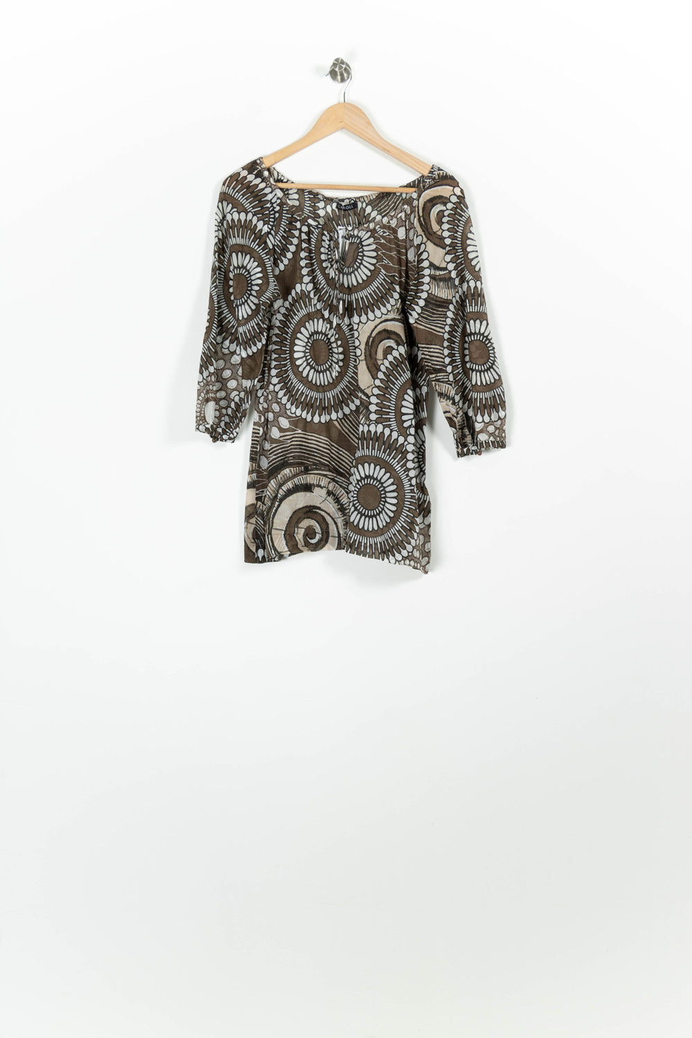 Blouse Marron et Blanc - Taille M/38 de la marque Caroll | PARAD96330 - Vendu par Paradigme - Image 2