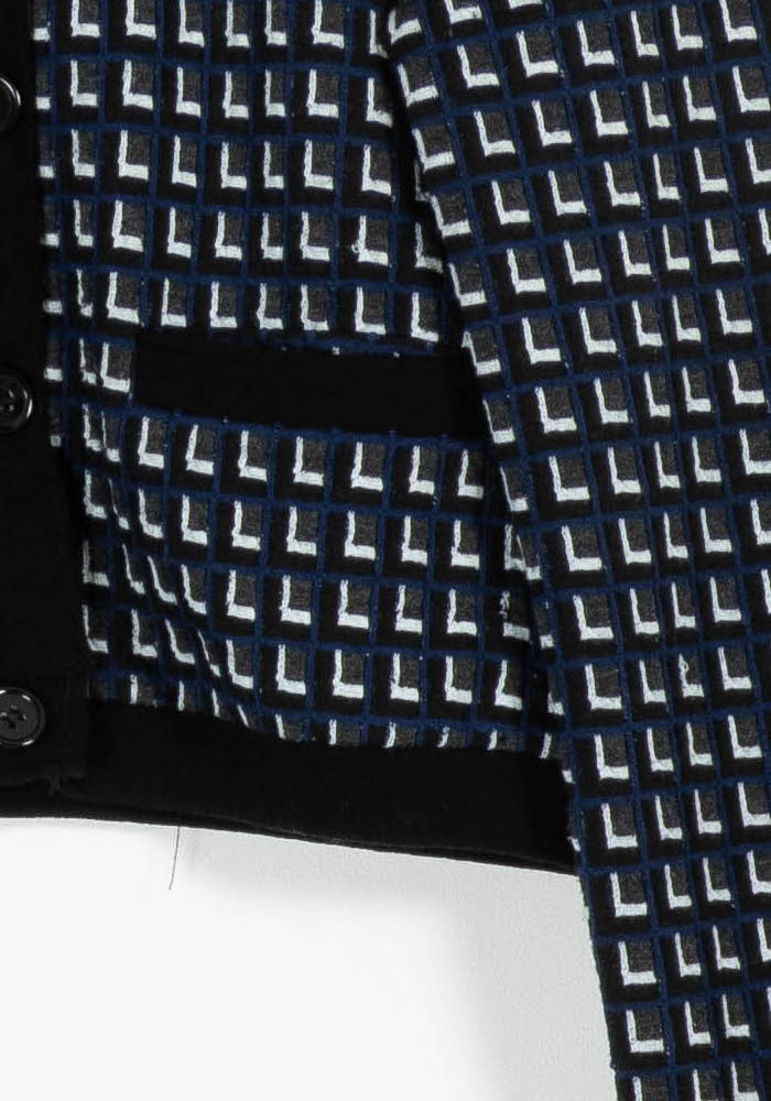 Gilet Bleu et Blanc - Taille XS/34 de la marque La Fée Maraboutée | PARAD96336 - Vendu par Paradigme - Image 3