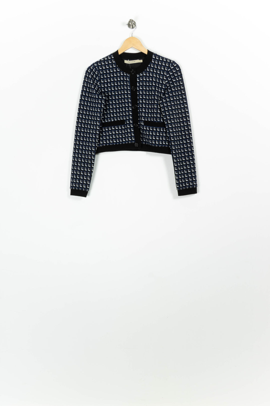 Gilet Bleu et Blanc - Taille XS/34 de la marque La Fée Maraboutée | PARAD96336 - Vendu par Paradigme - Image 2