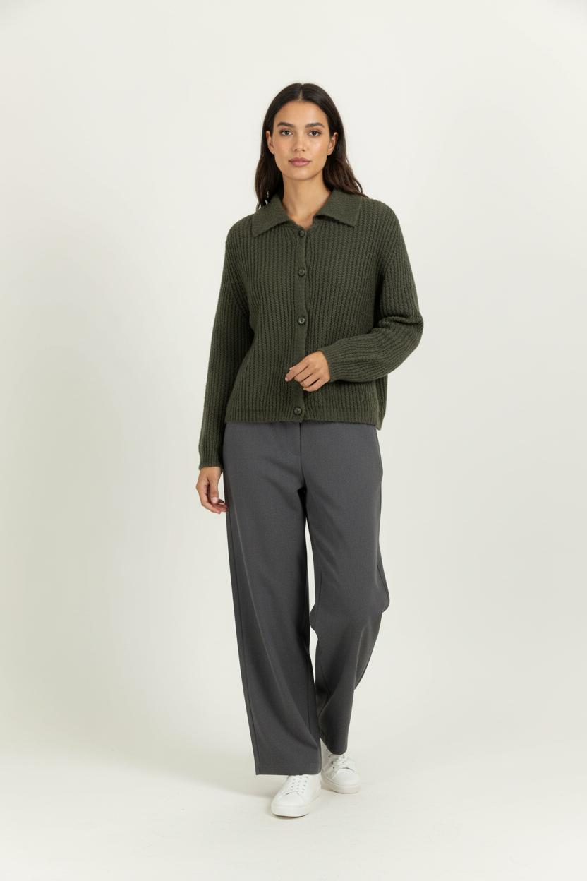 Cardigan Vert - Taille XS/34 de la marque La Fée Maraboutée | PARAD96337 - Vendu par Paradigme - Image 1