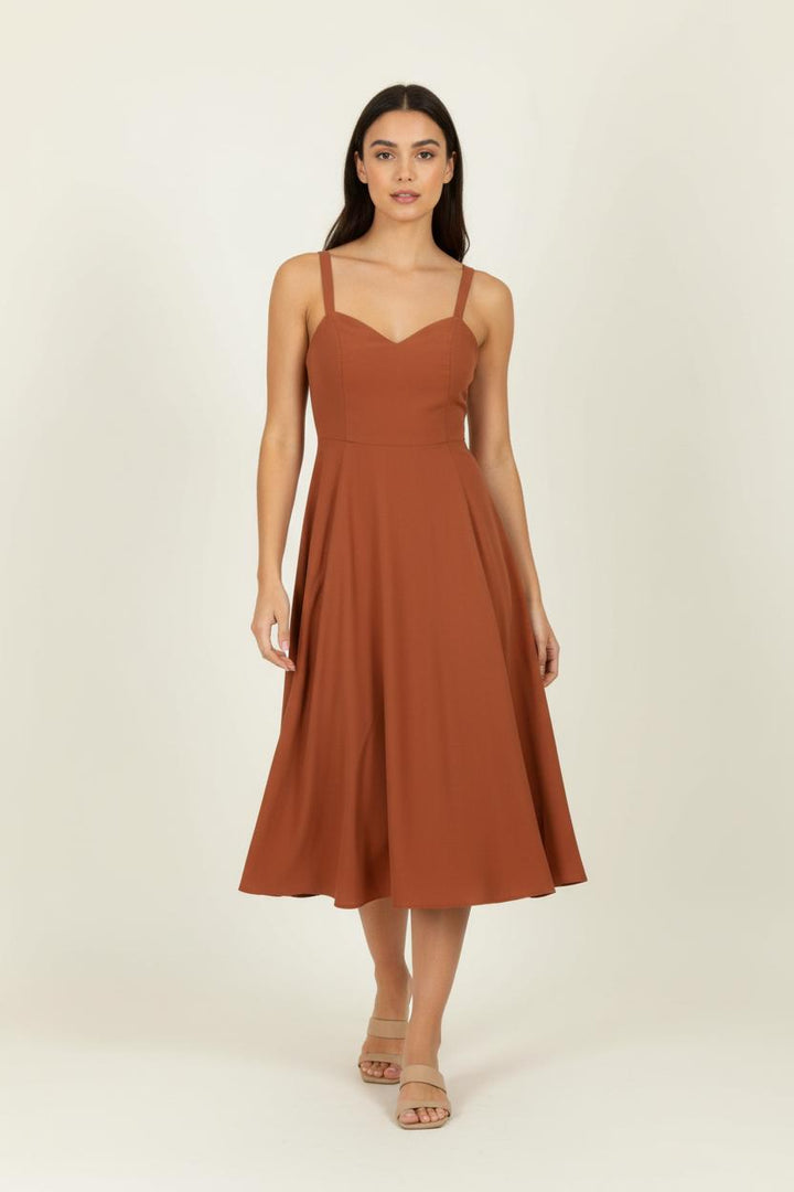 Robe Midi Orange - Taille S/36 de la marque Maison Lemoine | PARAD96339 - Vendu par Paradigme - Image 1