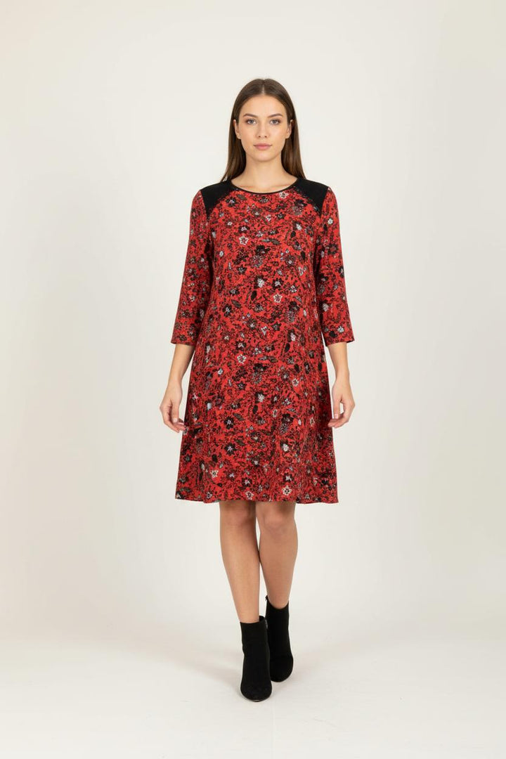 Robe Courte Rouge et Noire - Taille M/38 de la marque I.Code | PARAD96341 - Vendu par Paradigme - Image 1