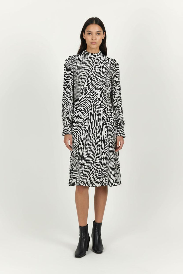 Robe midi Noire et Blanche - Taille S/36 de la marque IKKS | PARAD96350 - Vendu par Paradigme - Image 1