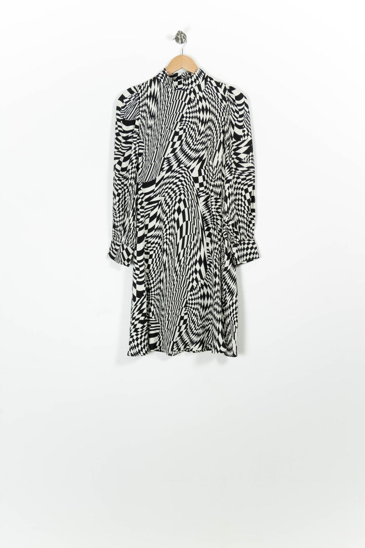 Robe midi Noire et Blanche - Taille S/36 de la marque IKKS | PARAD96350 - Vendu par Paradigme - Image 2