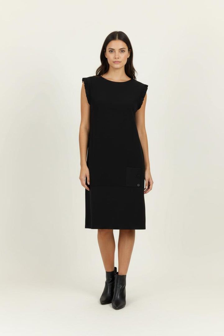 Robe Droite Noire - Taille S/36 de la marque Claudie Pierlot | PARAD96356 - Vendu par Paradigme - Image 1