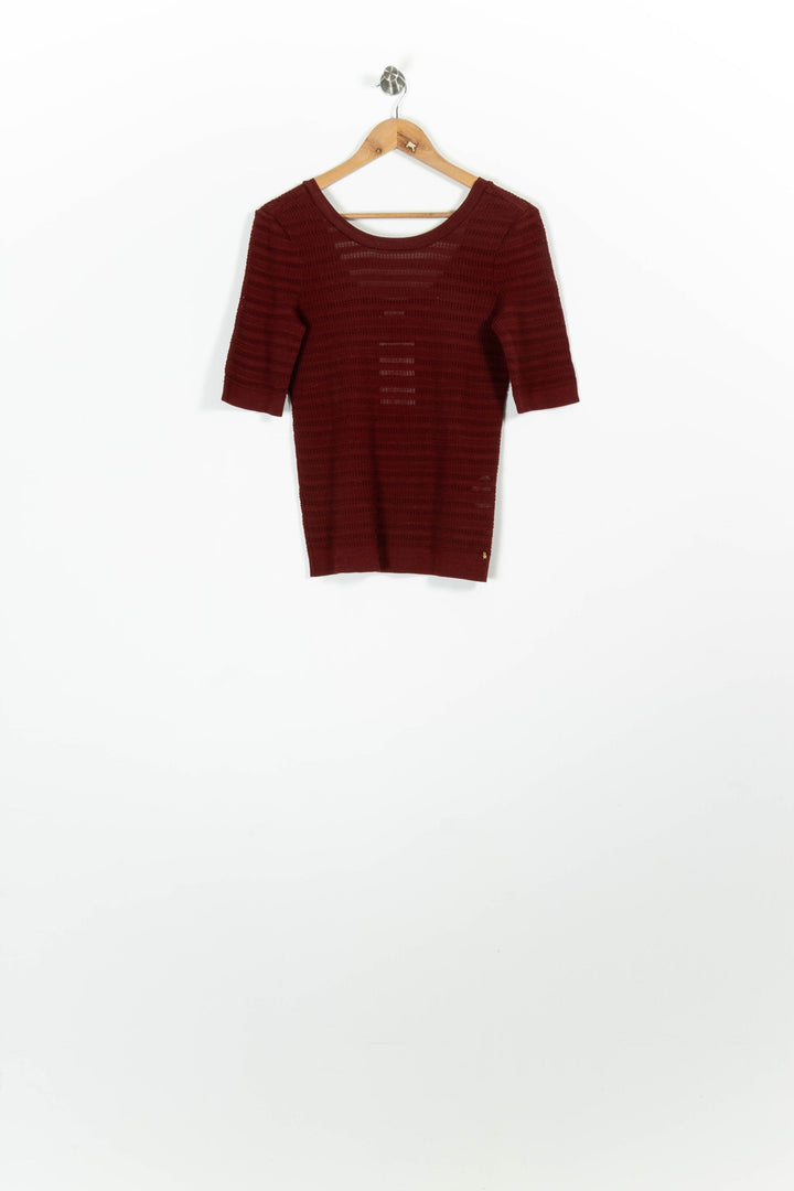 Pull Bordeaux - Taille L/40 de la marque Des petits hauts | PARAD96361 - Vendu par Paradigme - Image 2