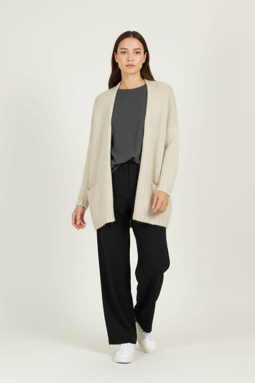 Cardigan Beige - Taille XS/34 de la marque American Vintage | PARAD96369 - Vendu par Paradigme - Image 1