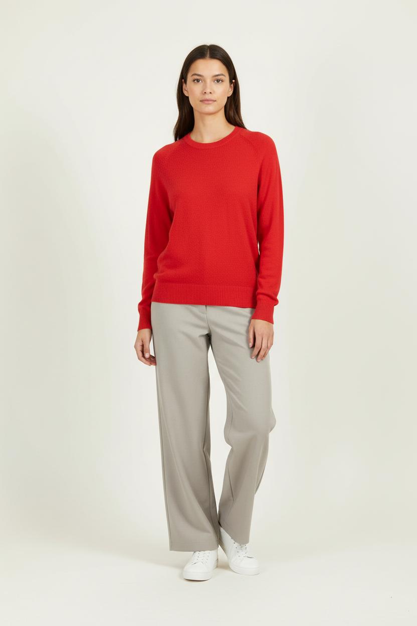 Pull Rouge - Taille XS/34 de la marque La Fée Maraboutée | PARAD96379 - Vendu par Paradigme - Image 1