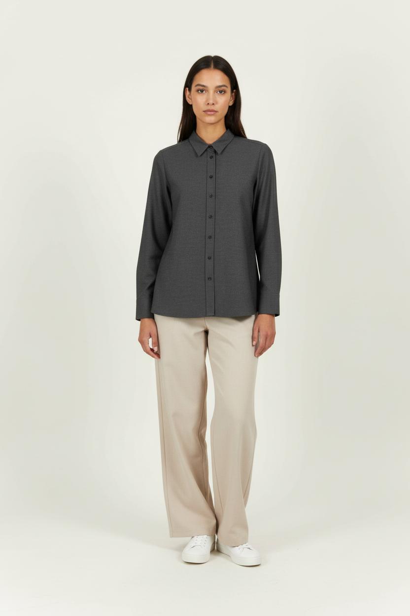 Chemise Grise - Taille L/40 de la marque Caroll | PARAD96380 - Vendu par Paradigme - Image 1