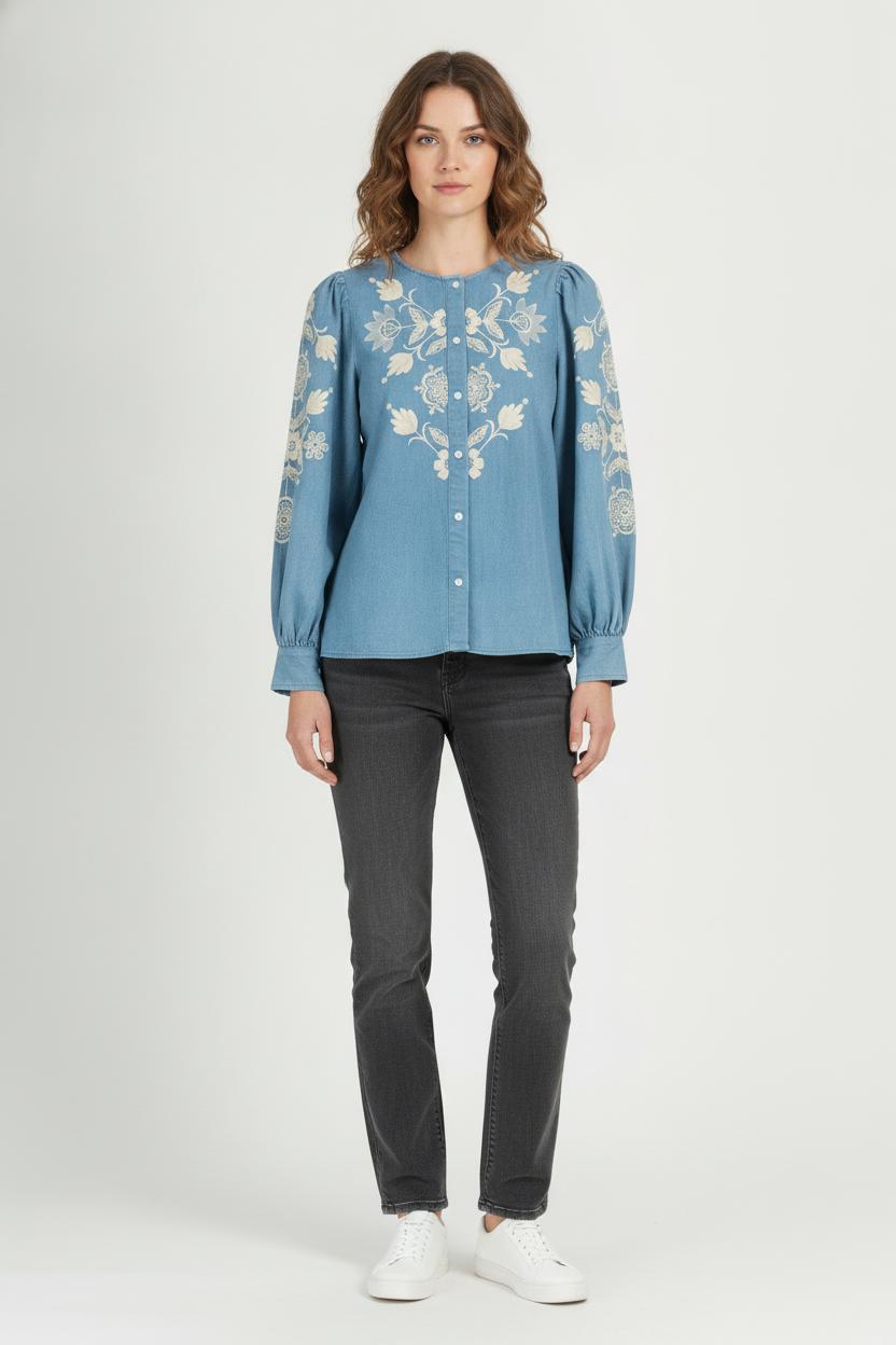 Blouse Bleue et Écrue - Taille S/36 de la marque Sézane | PARAD96382 - Vendu par Paradigme - Image 1