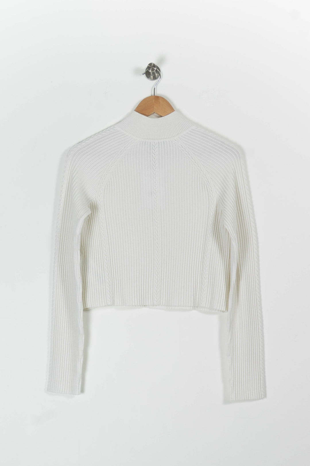 Pull Zippé Blanc - Taille S/36 de la marque Maje | PARAD96386 - Vendu par Paradigme - Image 4
