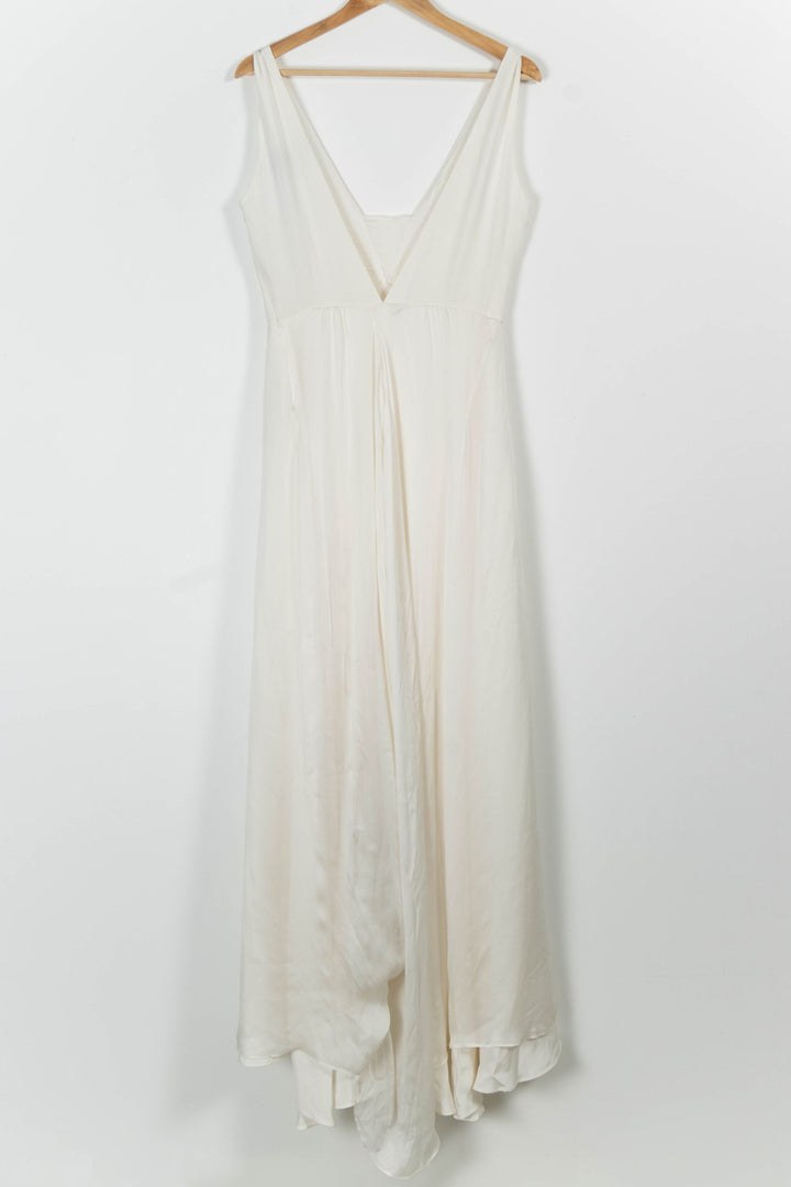 Robe Longue Blanche - Taille M/38 de la marque Maison Lemoine | PARAD96392 - Vendu par Paradigme - Image 4