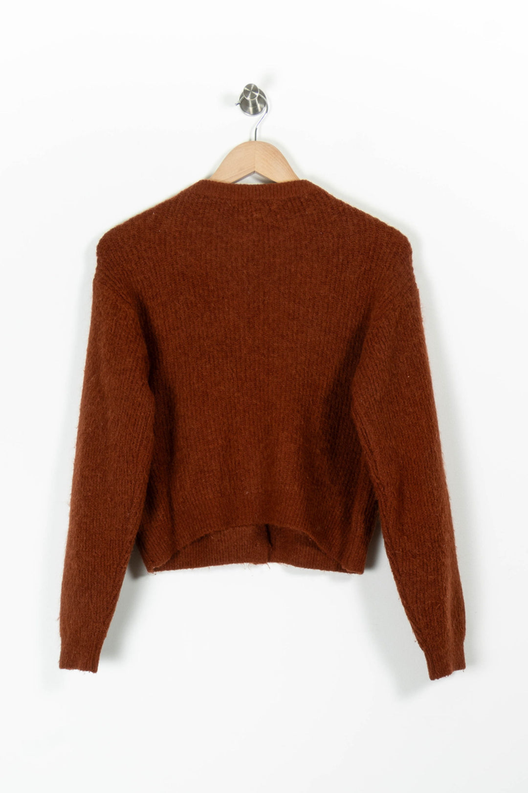 Cardigan Marron - Taille S/36 de la marque La Fée Maraboutée | PARAD96402 - Vendu par Paradigme - Image 4