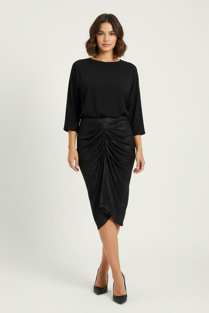 Jupe Drapée Noire - Taille XS/34 de la marque IRO | PARAD96404 - Vendu par Paradigme - Image 1