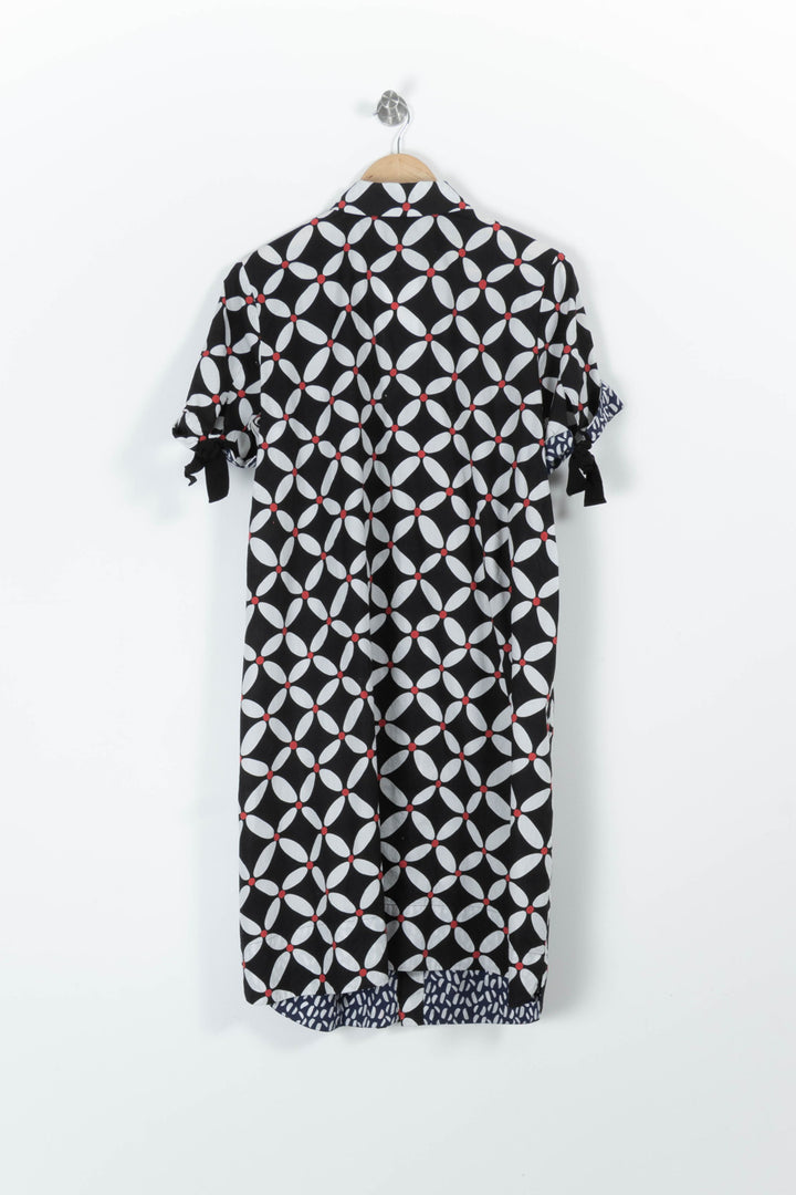 Robe Chemise Noire et Blanche - Taille L/40 de la marque Marina Rinaldi | PARAD96411 - Vendu par Paradigme - Image 4