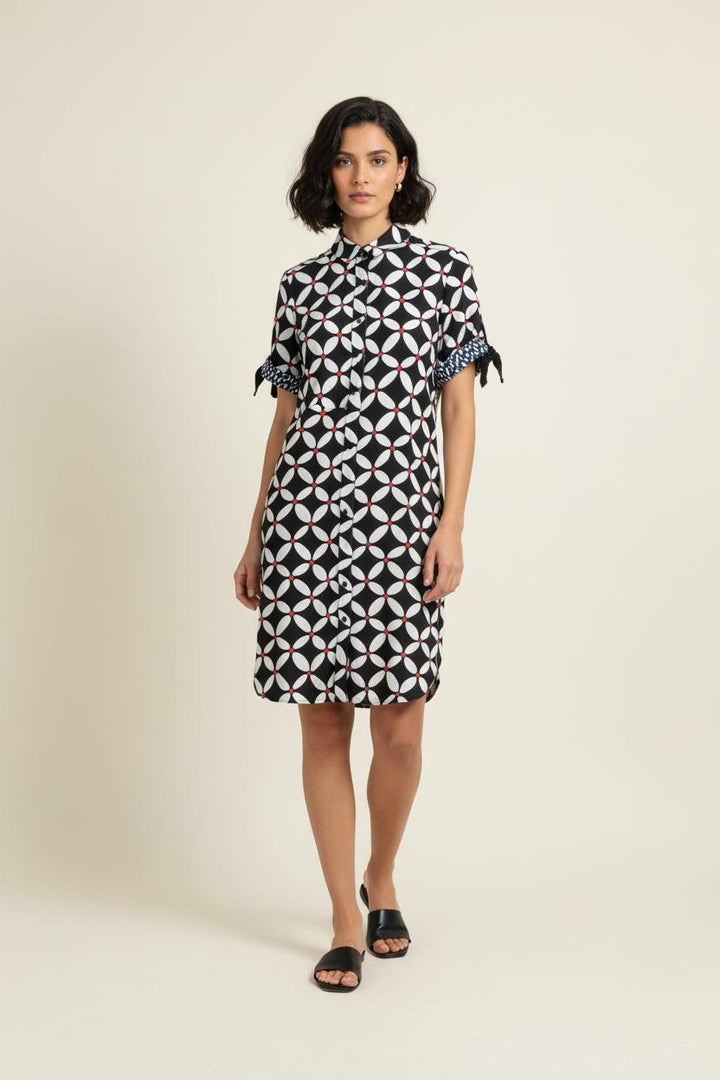 Robe Chemise Noire et Blanche - Taille L/40 de la marque Marina Rinaldi | PARAD96411 - Vendu par Paradigme - Image 1