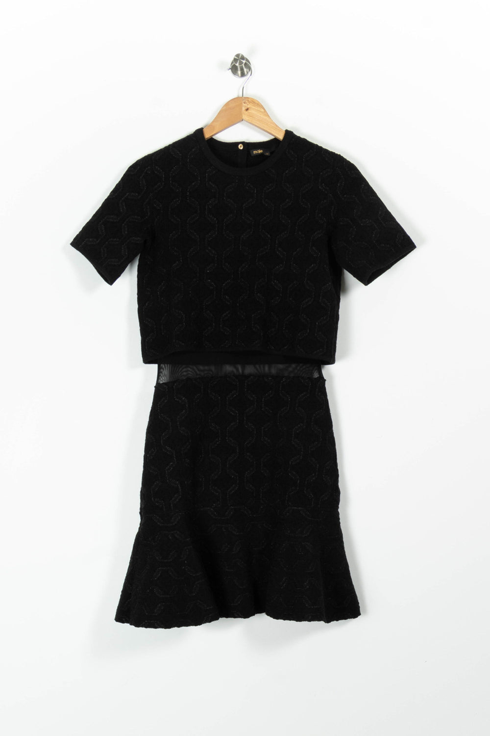Robe Courte Noire - Taille S/36 de la marque Maje | PARAD96412 - Vendu par Paradigme - Image 2
