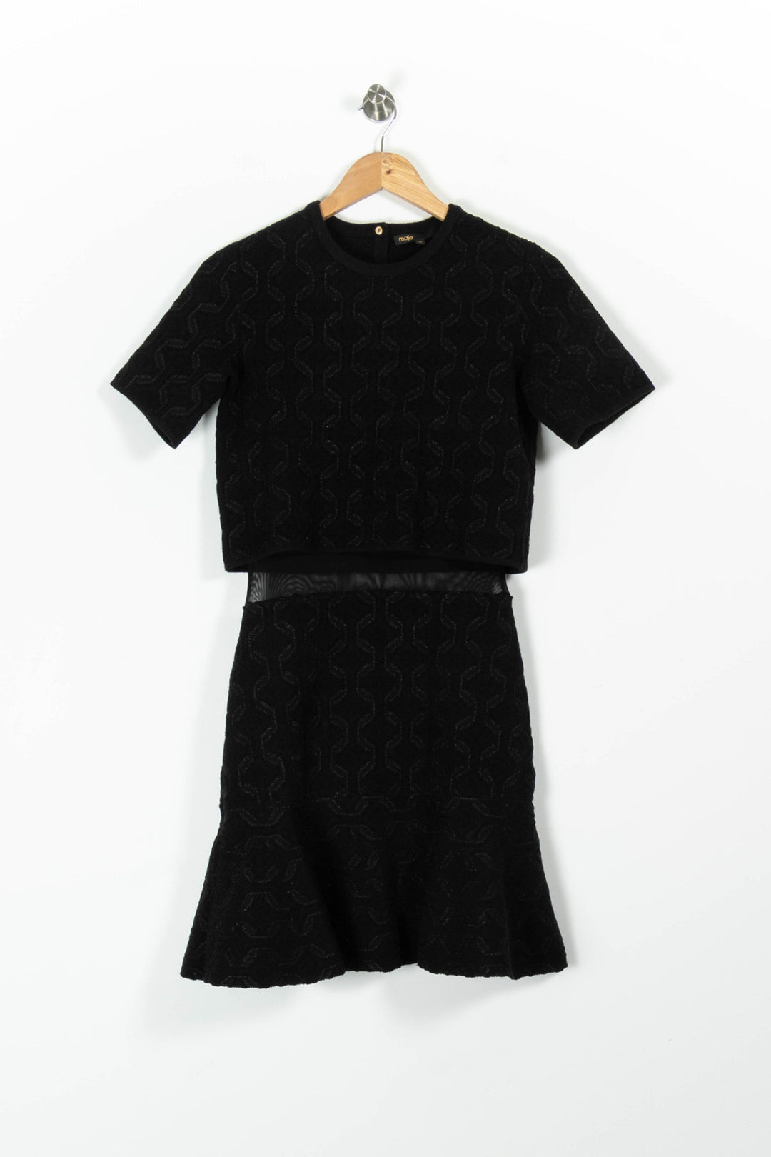 Robe Courte Noire - Taille S/36 de la marque Maje | PARAD96412 - Vendu par Paradigme - Image 2
