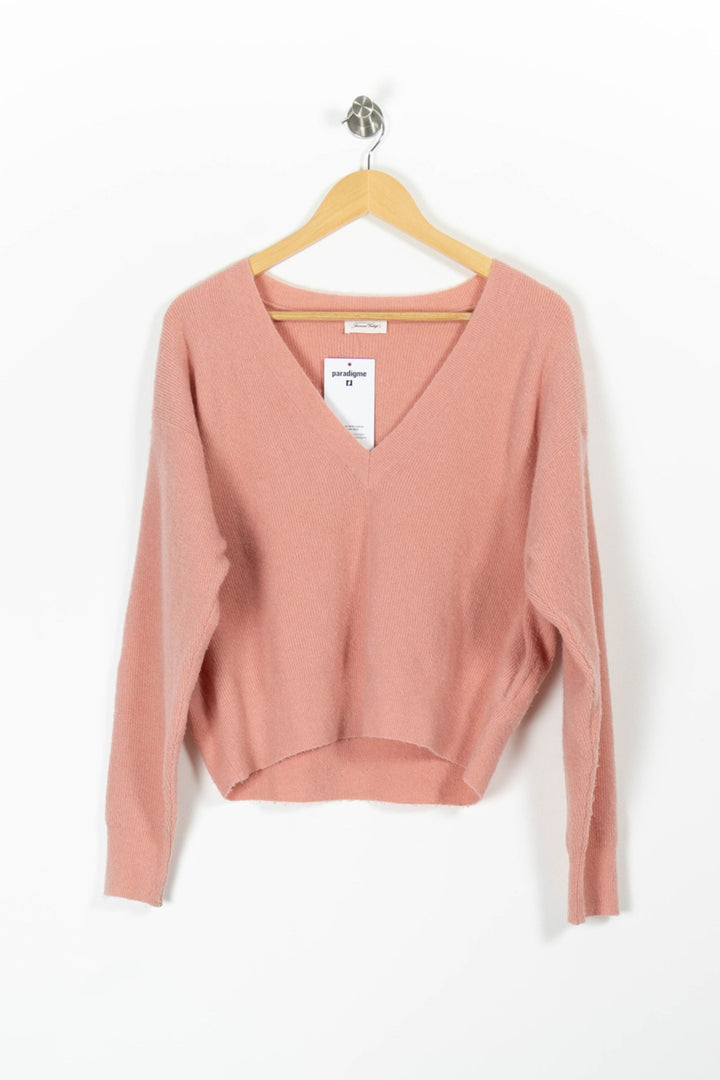 Pull Rose - Taille XS/34 de la marque American Vintage | PARAD96415 - Vendu par Paradigme - Image 2