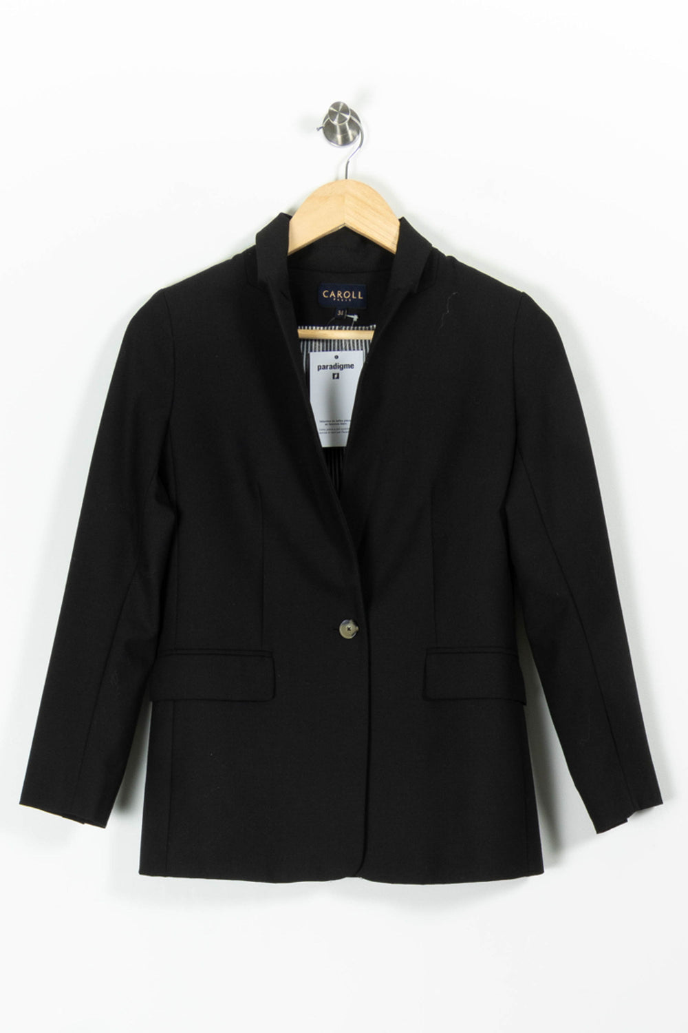 Blazer Noir - Taille XS/34 de la marque Caroll | PARAD96418 - Vendu par Paradigme - Image 2